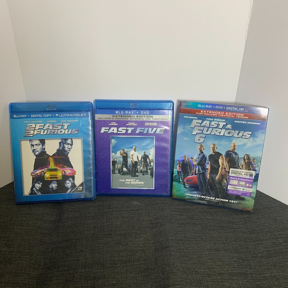 Fast and Furious Blu-ray Lot 2 Fast 2 Furious - Fast Five – Fast Furious 6
